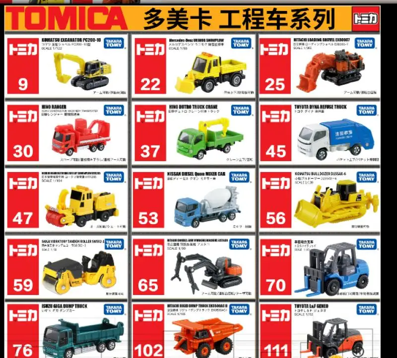 

TAKARA TOMY Tomica Лопата вилочный погрузчик бульдозер строительный Грузовик Коллекция литых моделей автомобилей из литого сплава