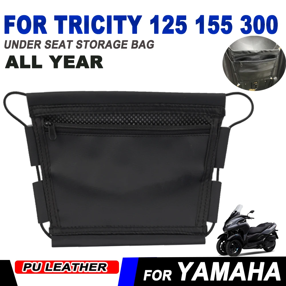 For Yamaha TRICITY 300 125 155 TRICITY155 TRICITY300 Motorcycle Accessories Under Seat Storage Bag Leather Tool Bag Pouch Bag