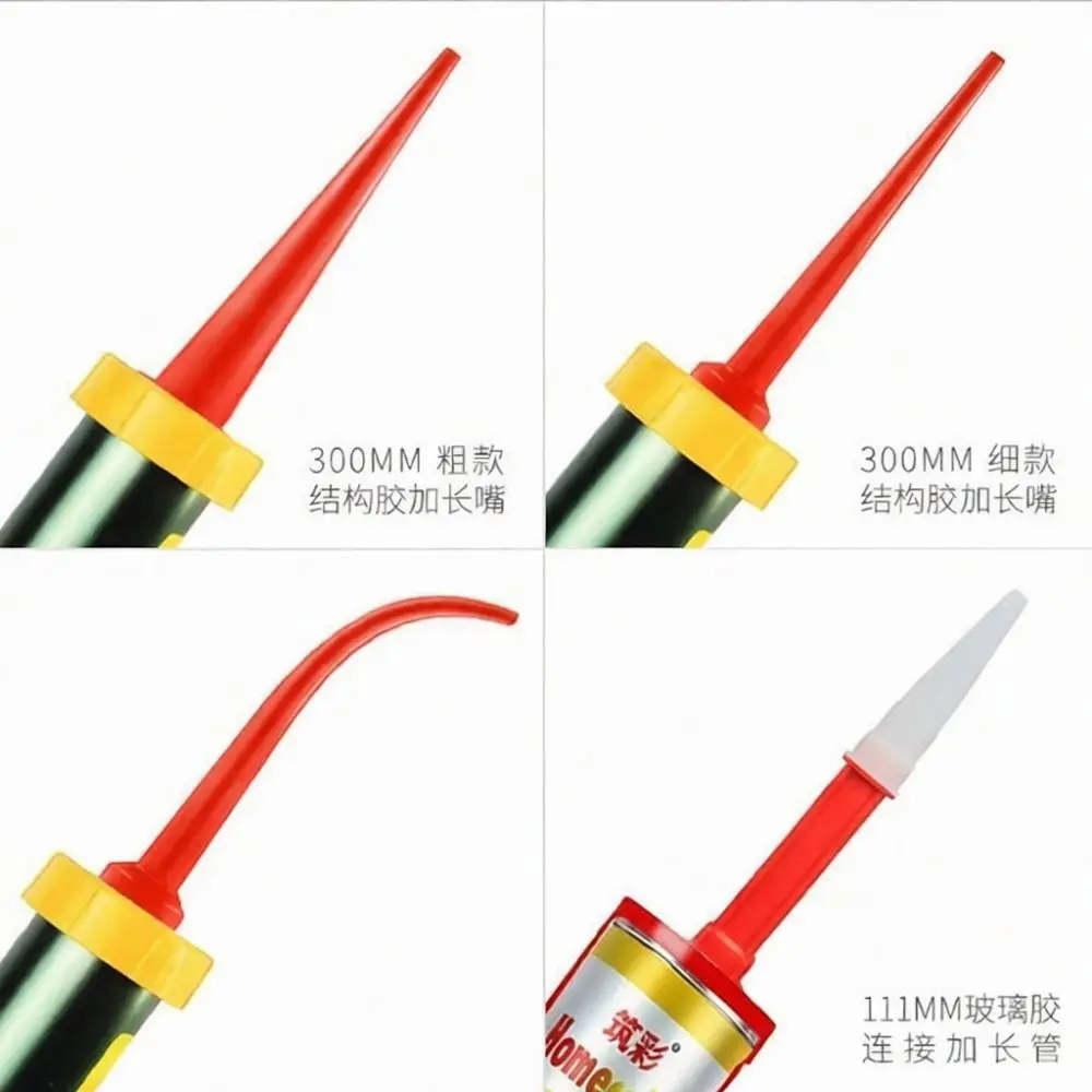 Extended Flexible Caulking Nozzle For Silicone Sealant Applicator Hard To Reach Corners Window Glass Joint Filling Tool