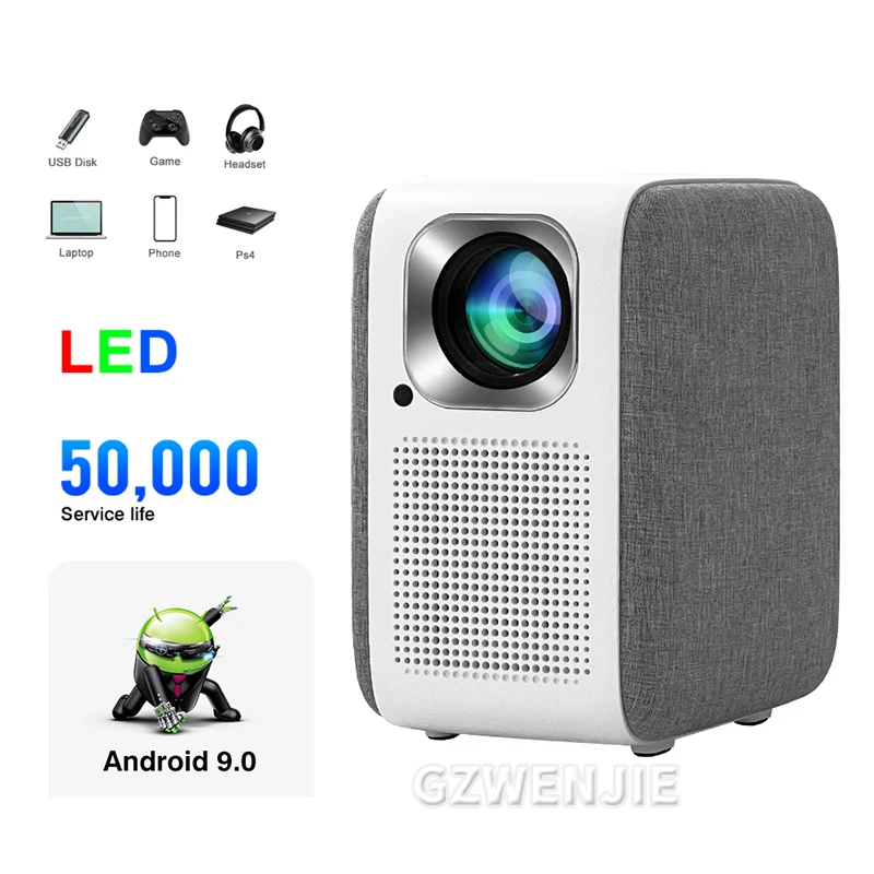 Mini budgétaire portable H6, Android 9.0, WiFi 5G, budgétaire LCD, budgétaire de cinéma maison à la lumière du jour, nouveauté