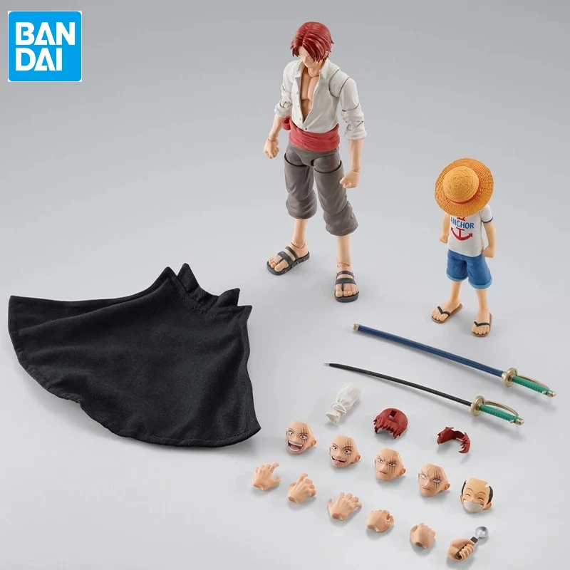 

Bandai Original S.H.Figuarts ONE PIECE SHANKS & MONKEY.D.LUFFY-CHILDHOOD Аниме Фигурка Модель Игрушка в подарок на складе