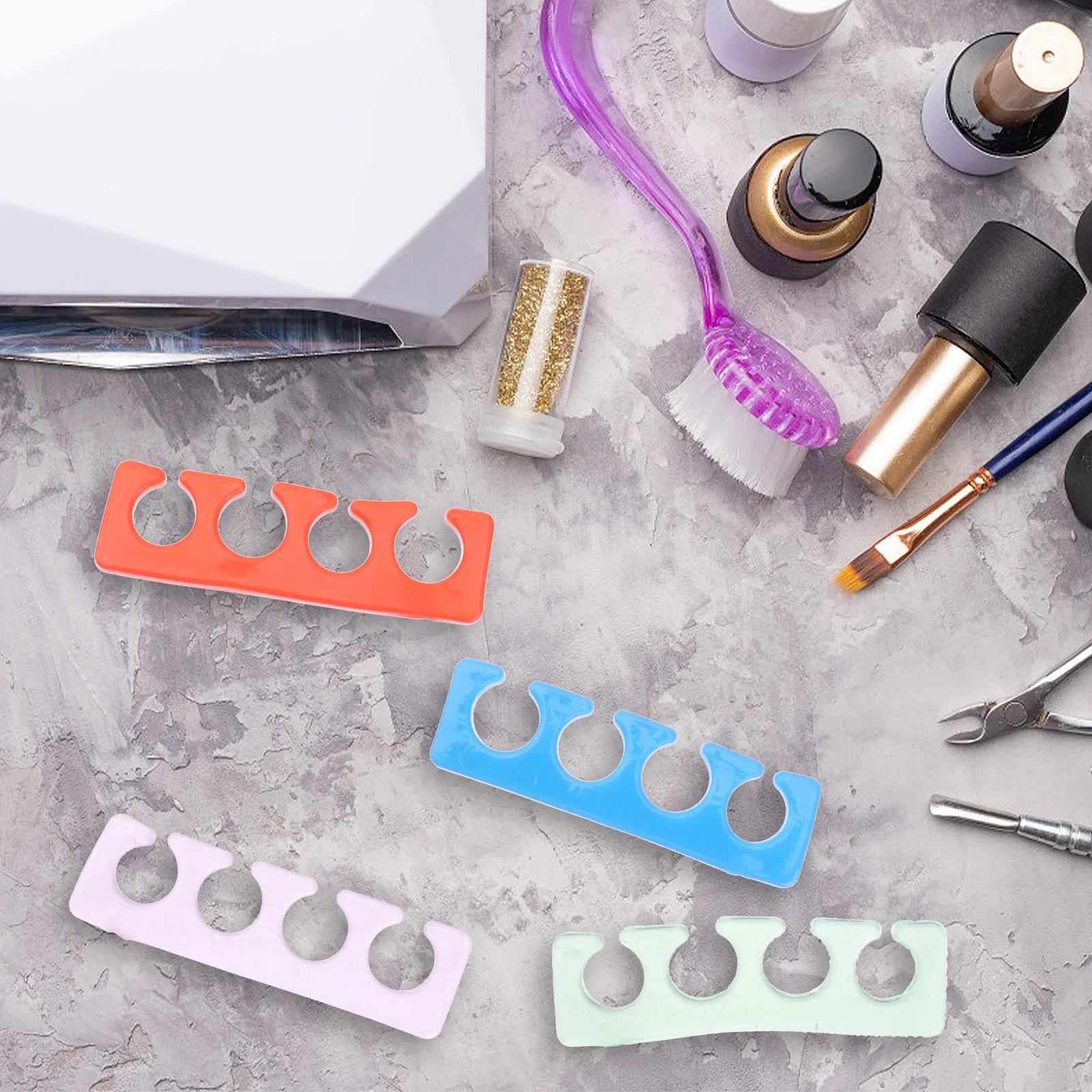 

6Pcs Silicone Nail Finger Toe Separators Split Pads Nail Files for Manicure Pedicure Tools Files Women Manicure Tools