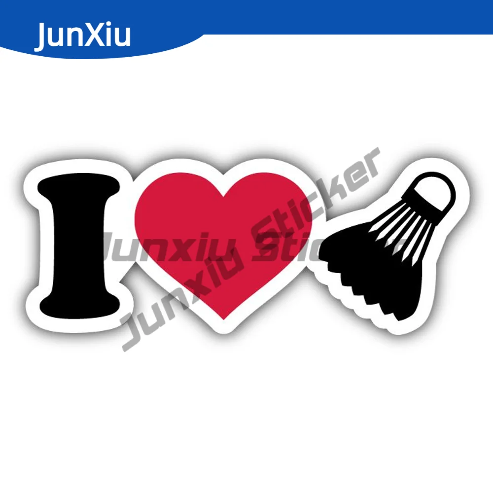 

I Love Badminton Shuttlecocks Creative Car Sticker Camper Laptop Phone Guitar Yacht Bumper Decal Boat Decals Vinyl Custom Decal