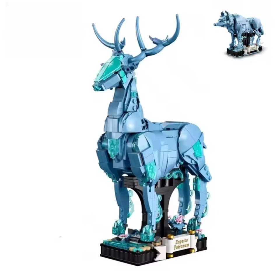 The new Magic World Moc Creative Space Children's educational Brick Gift Patron Saint Adult collection of 2-in-1 building blocks