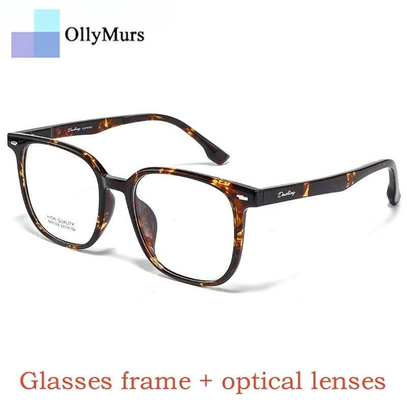 

OLLYMURS Retro Oval Optical Prescription Glasses Men and Women Myopia Hyperopia Progressive Lens TR90 Ultralight Eyeglasses