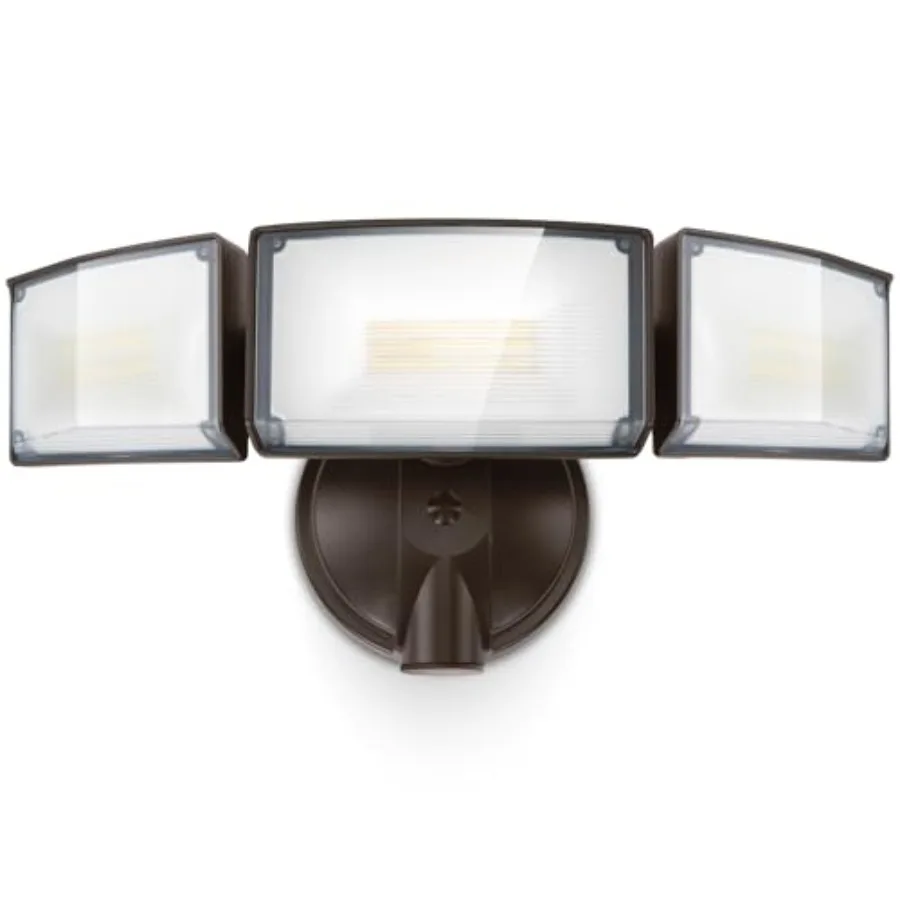

75W 8000 Lumen Floods Light Outdoor, Switch Controlled LED Security Lights with 3 Adjustable Heads, 5000K Daylight, IP65 Waterp