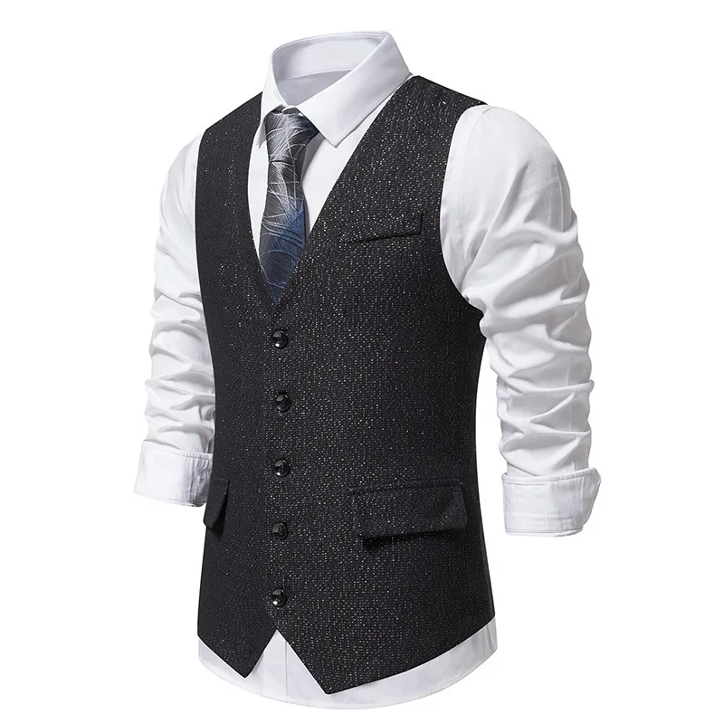 #4845 Black Red Blue Khaki Office Men's Suit Vest Slim Split Joint Blazer Vest Female Vintage Sleeveless Vest Waistcoat Autumn