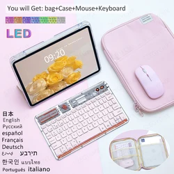 Backlit Wireless Bluetooth Keyboard for iPad Pro 11 Case 2022 iPad 10th 9/8/7th generation iPad Air 5/4 cover Pouch Bags