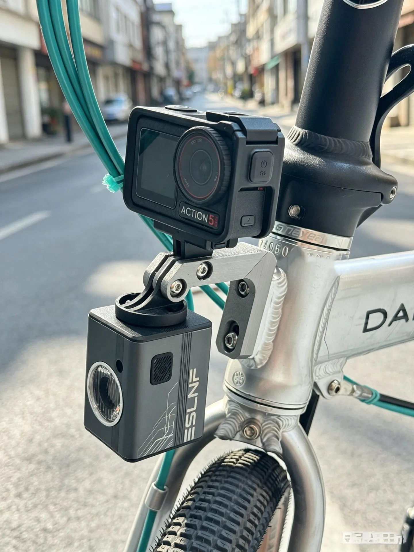 Faltbarer Fahrrad-Lichthalter, Gopro-Adapterhalterung für Brompton Pig Nose Frontlicht – Detail 5