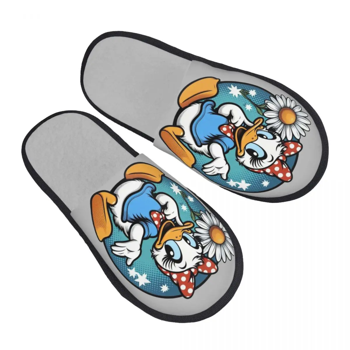 

Изготовленные на заказ гостевые тапочки Donald Duck Daisy Duck для ванной комнаты, женские домашние тапочки