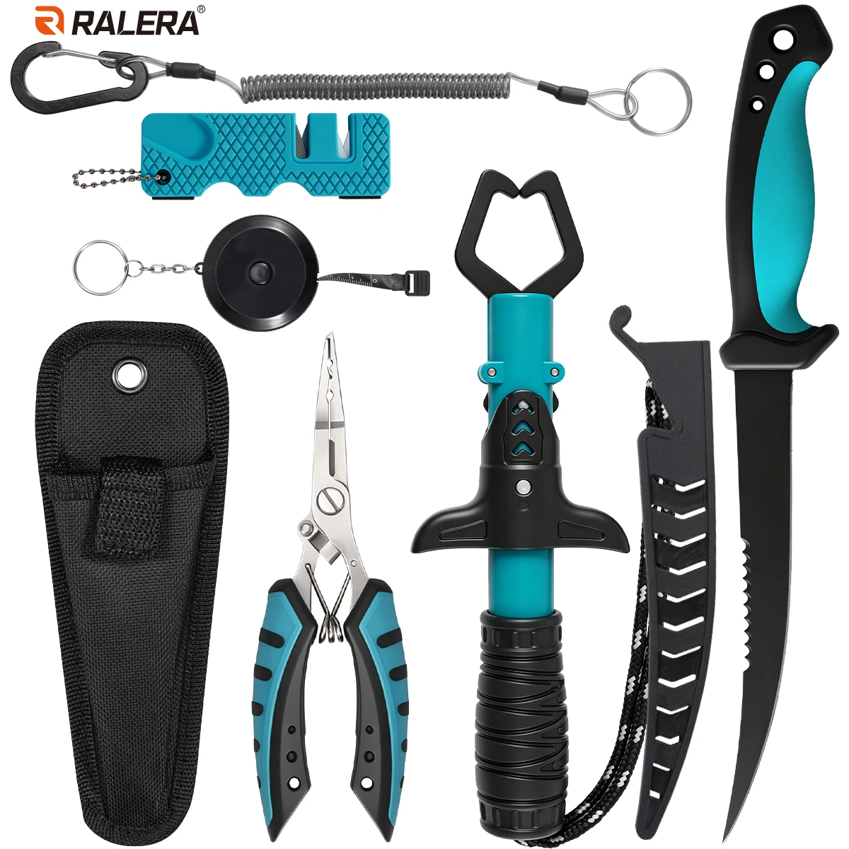 Pinze da Pesca in Acciaio Inox RALERA, Pinza per Pesce, Metro per Pesce, Coltello per Filettare, Kit da Pesca, Regalo per Uomini Appassionati di Pesca