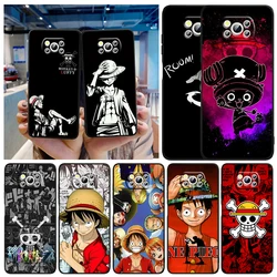 Anime Japanese One Piece For Xiaomi Mi Poco X6 F5 F4 F3 F2 X5 X4 X3 M6 M5 M5S M4 M3 C40 Pro GT NFC 5G Black Phone Case Cover