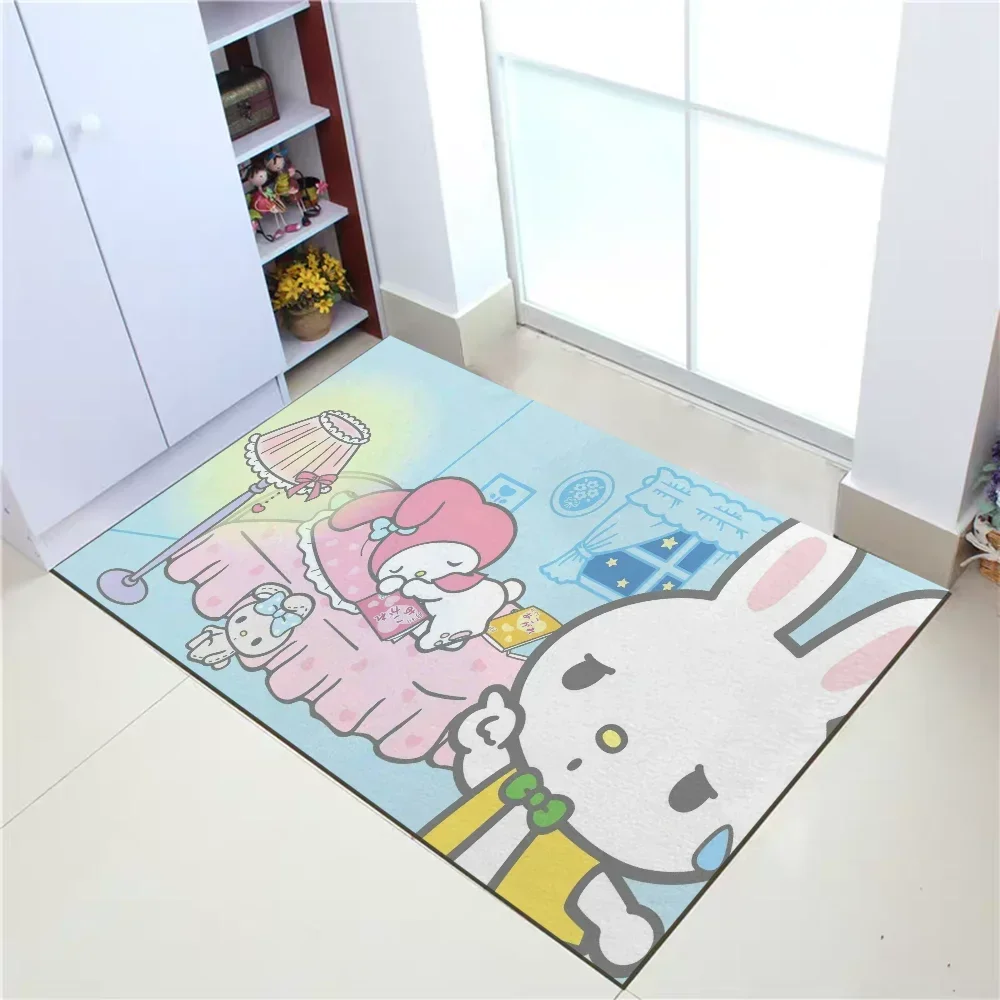 Door Mat My Melody Kawaii Rug Kitchen Decoration Absorbent Bathroom Rug Home Bedrooom Carpet Doormat Entrance Door Doormats Rugs