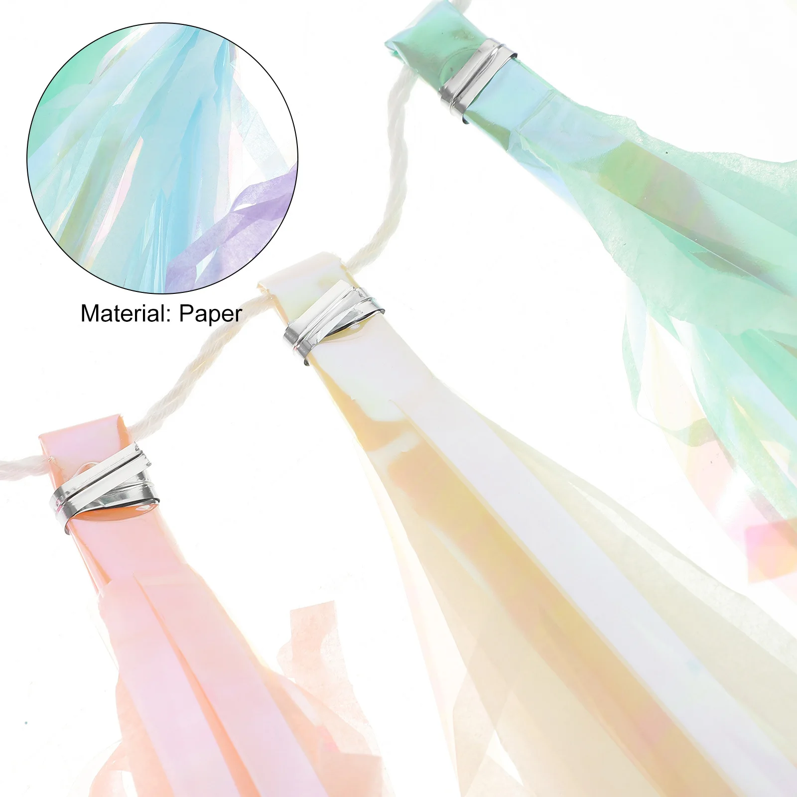 

2Pcs Paper Tassels Garlands Eye-Catching Tassel Garland Decor for Wall Door Windows Mantels Colored Tassel Pull Flag