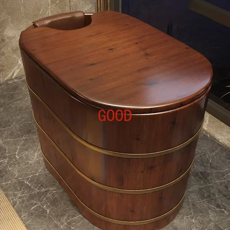 

Fumigation Insulation Bath Bucket Solid Wooden Household Bathtub Use Take A Bath Banheira Hidromassagem Home Furniture CY50YT