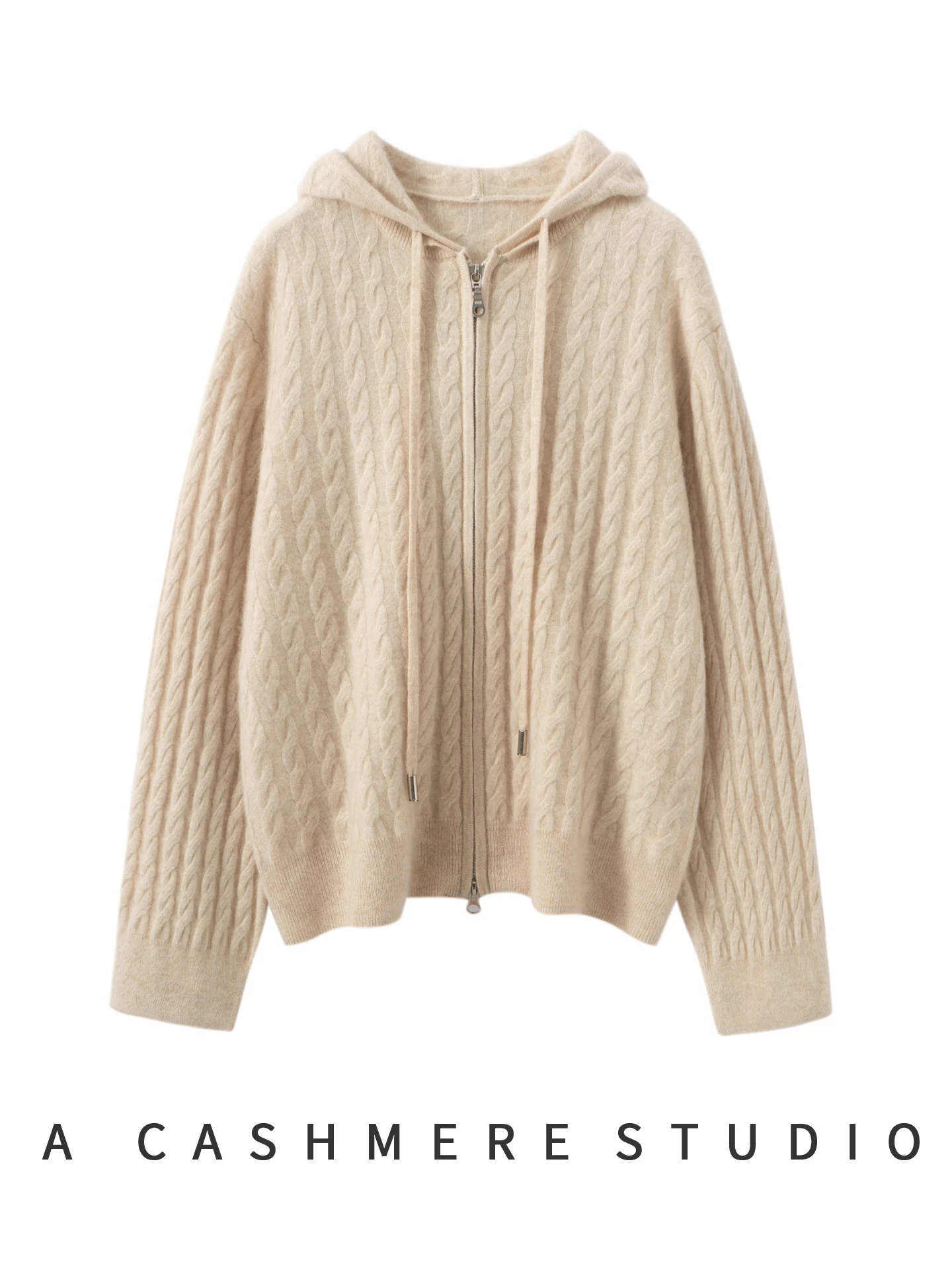 

Woman 100% Cashmere Sweater Loose Autumn Winter Female Knitted Cardigan Lady Long Sleeve Clothing Tops New Fashion 2025 Hoodies