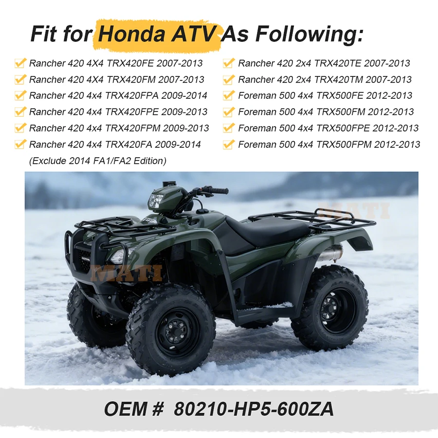Battery Box Plastic Cover for Honda Rancher 420 TRX420FA/FE/FM TRX420FPA/FPE/FPM TRX420TE/TM 2007-2014 Foreman 500 4x4