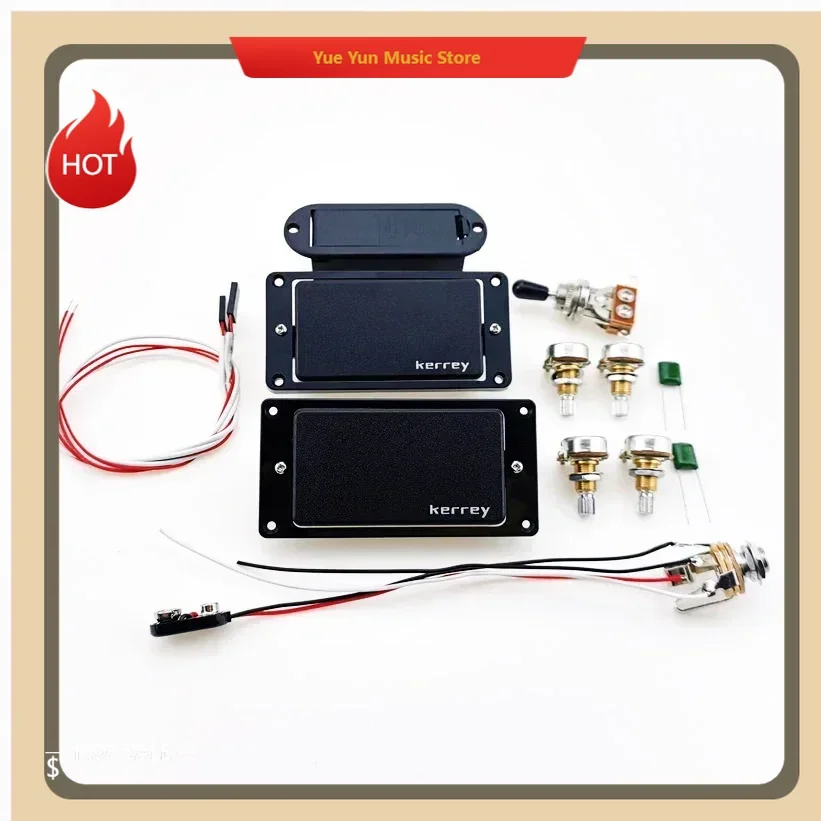 

Kerrey Active Humbucker Guitar Pickups 9V Battery Powered Sound Enhancement Musical Instrument Accessories