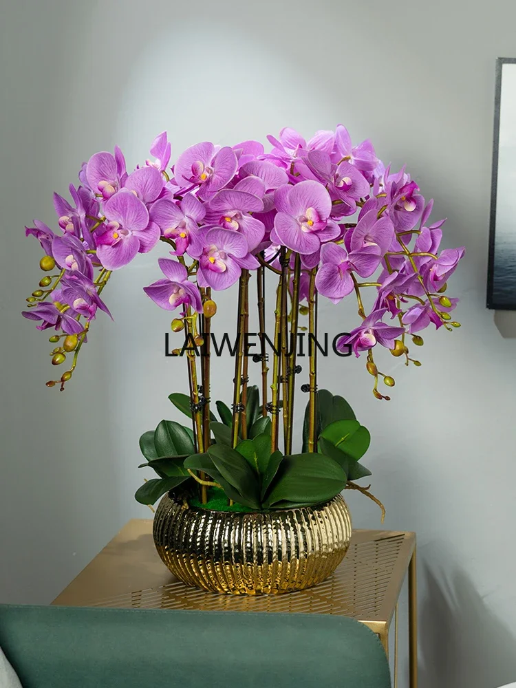 HLZ artificial flower Phalaenopsis ornament, moisturizing in the office, fake bouquet decoration