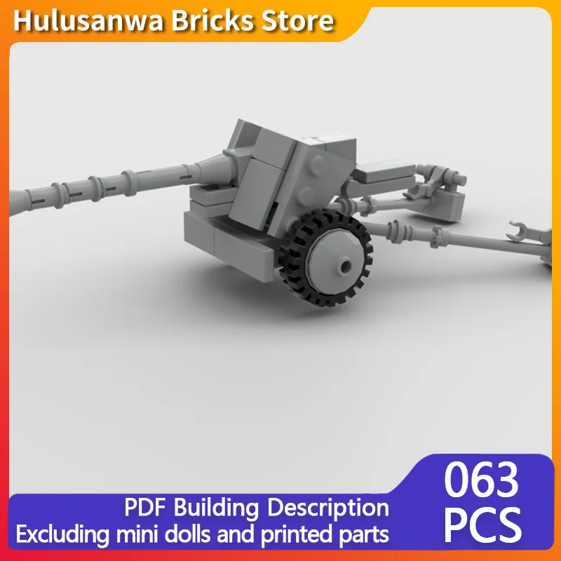 

Pak 40 Anti-Tank Gun Model MOC Building Bricks War Equipment Modular Technology Gifts Holiday Assemble Children Toys Suit