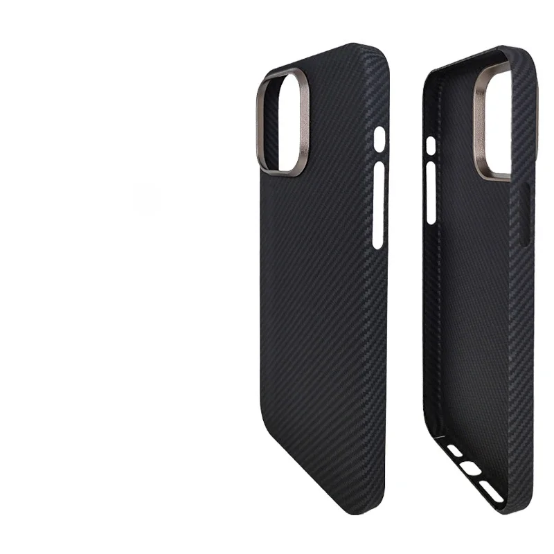 IPhone用の本物のカーボンファイバーケース,ブルーアラミドファイバーの電話カバー,超薄型レンズ,iPhone 16,15 pro max