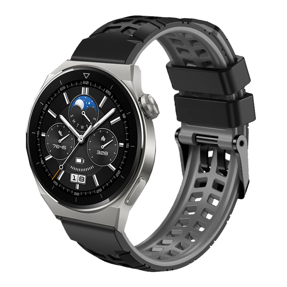 22 مللي متر حزام (استيك) ساعة لهواوي ساعة GT5 GT4 GT3 GT2 برو 46 مللي متر حزام الرياضة سوار لهواوي GT 5 4 3 برو 46 مللي متر معصمه ملحق