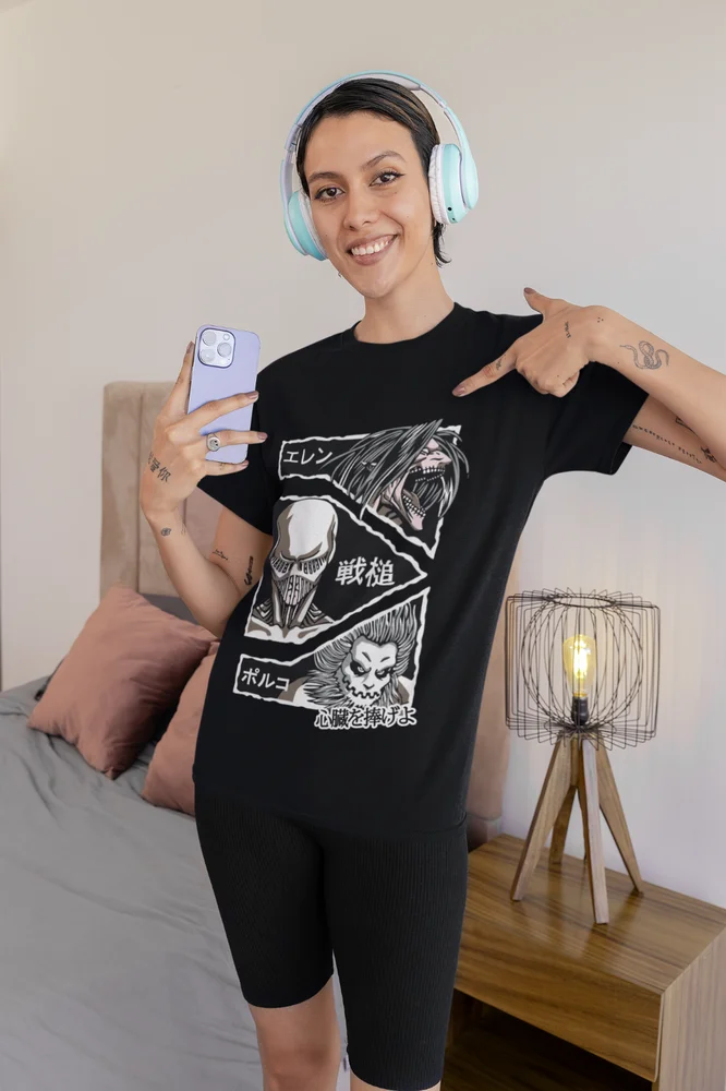 Attack On Titan Shirt Eren Mikasa Tshirt Levi T-Shirt AOT Warhammer Jaw Armin