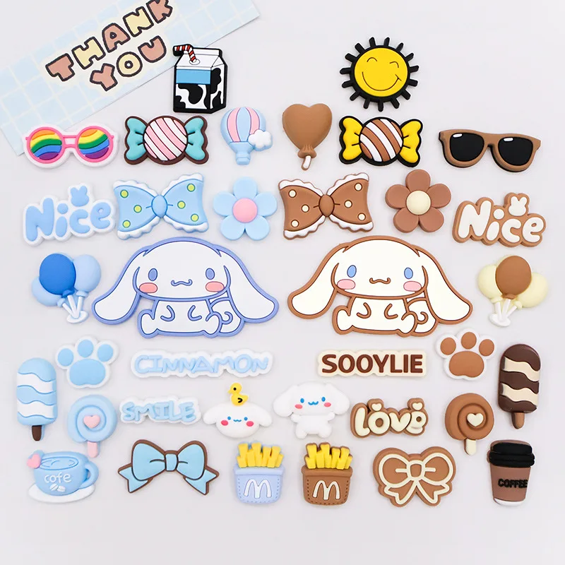 36Pcs Cartoon Anime PVC Shoe Charms DIY Hole Shoes Detachable Buckle Slides Sandals Garden Shoes Accessories Girls Women Gifts