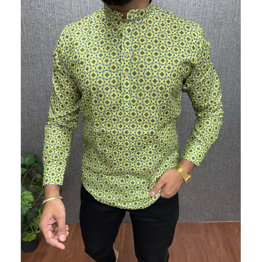 ملابس الطاووس الإسلامية الإسلامية للرجال جوبا ثوب طباعة كيمونو قميص المملكة العربية السعودية Musulman ارتداء عباية قفطان إسلامي بأكمام طويلة #2