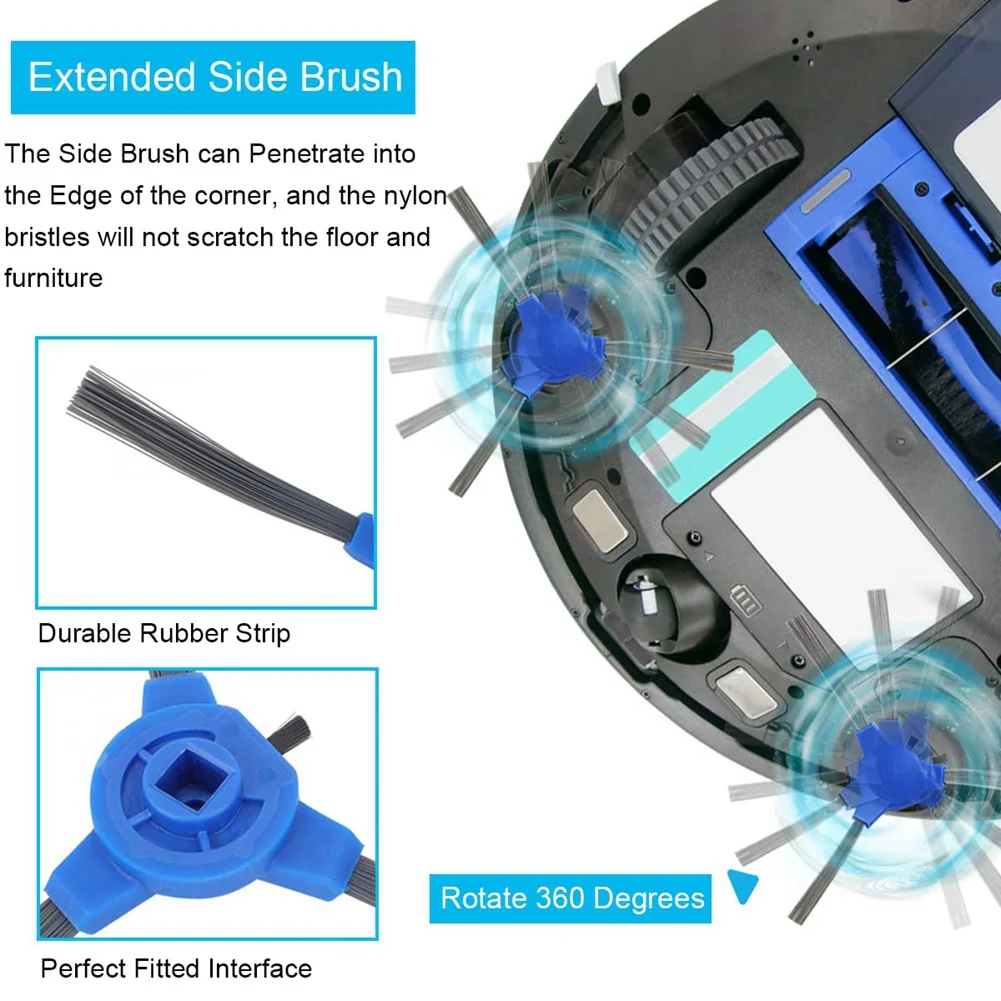 Filtro HEPA de Cepillo Lateral de cepillo principal de repuesto Compatible con Robots 11S 15C 30C 35C, accesorios para aspiradoras