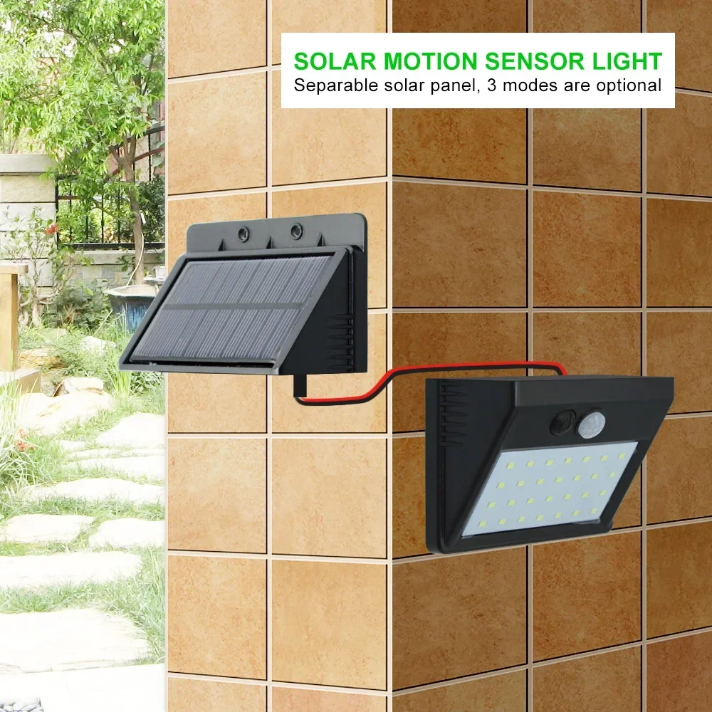 Solar Lights Separated Motion Sensor LED Solar Light Waterproof White 6000-6500K 20/28leds for Outdoor Street Garden Decoration