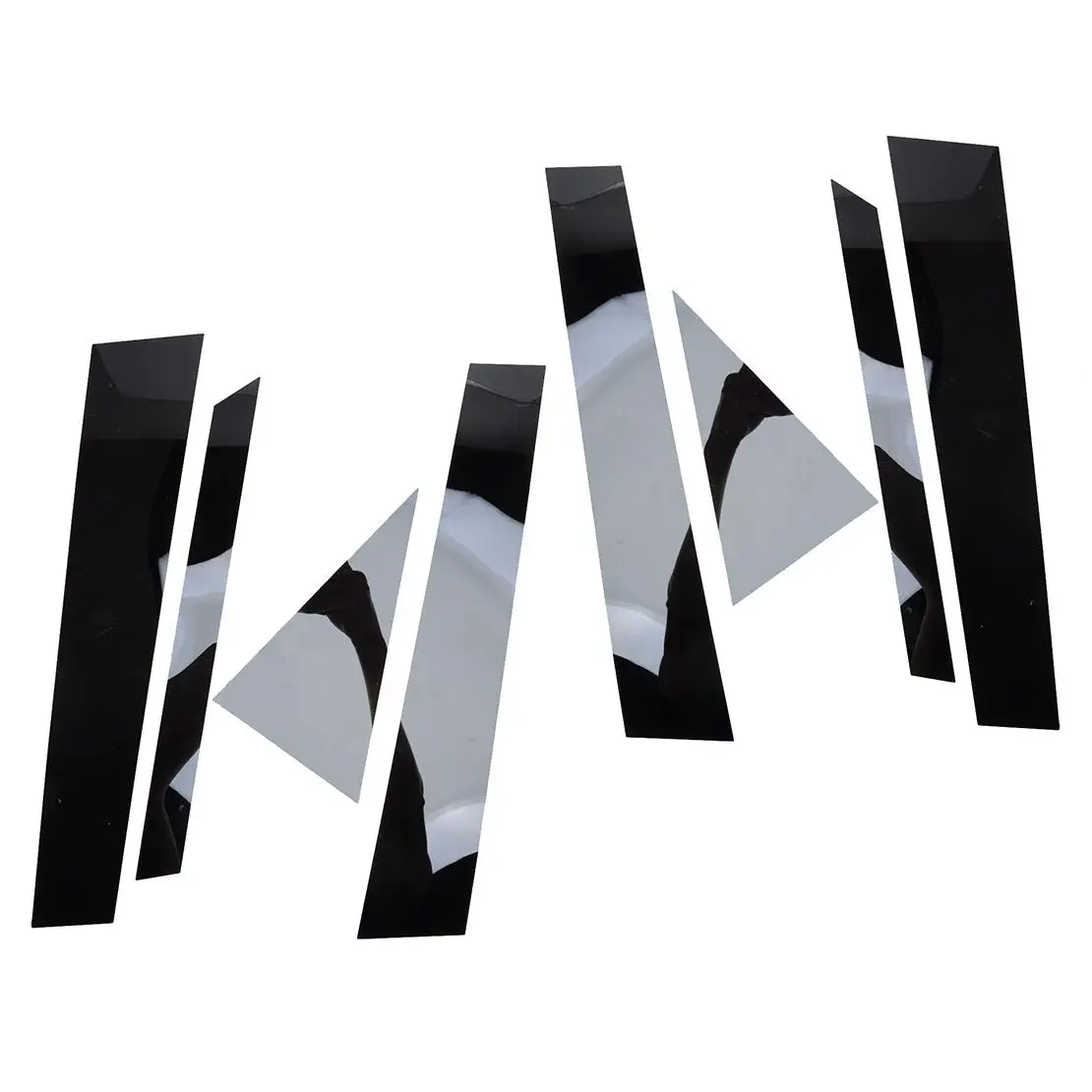 

8Pcs/set Car Window Door Pillar Post Cover Trim Black Polycarbonate Fit for Infiniti FX35 FX45 2003 2004 2005 2006 2007 2008