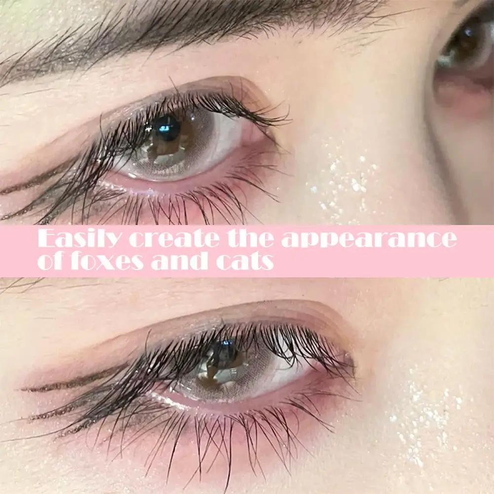 Pestañas de segmento autoadhesivas sin necesidad de pegamento, pestañas finas y ligeras con aspecto de zorro alado para estilo ídolo Natural, invisibles y transpirables