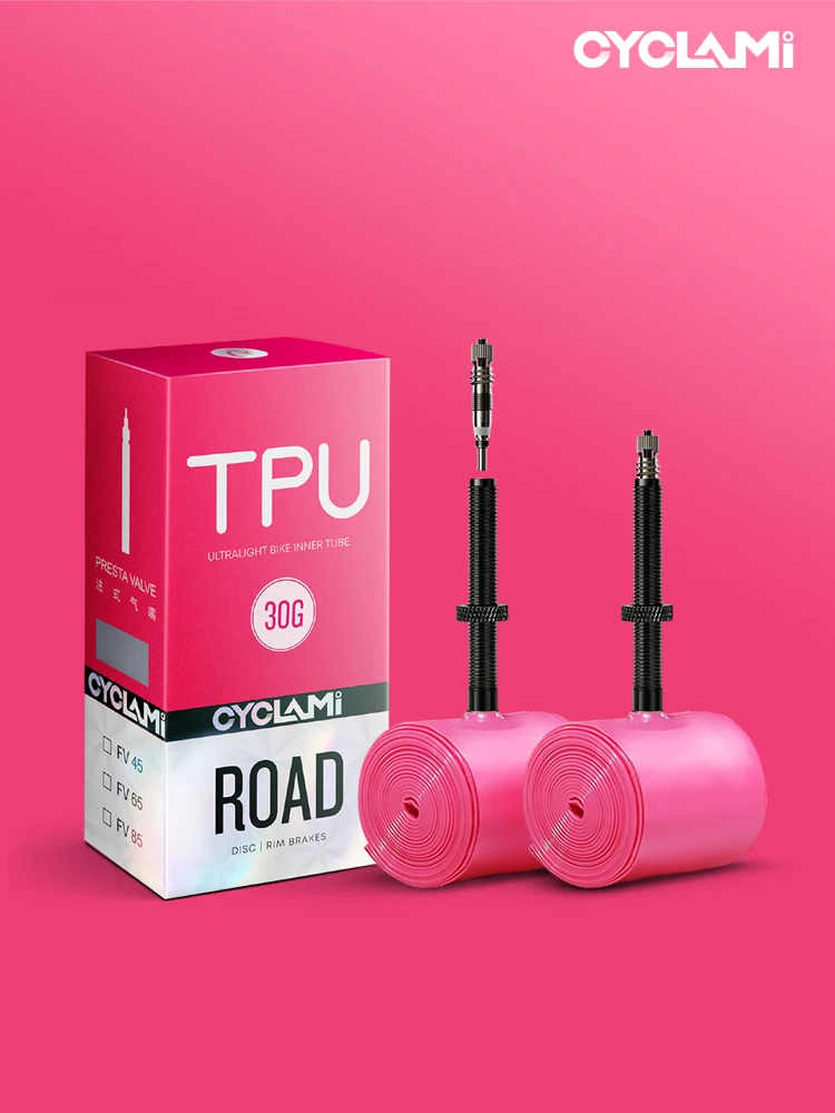 AliExpress CYCLAMI Bike Inner Tube Alloy Metal Valve Stem France FV Presta Durable TPU For Road Bike Tire 700C 700 x 18 23 25 28 30 32 C