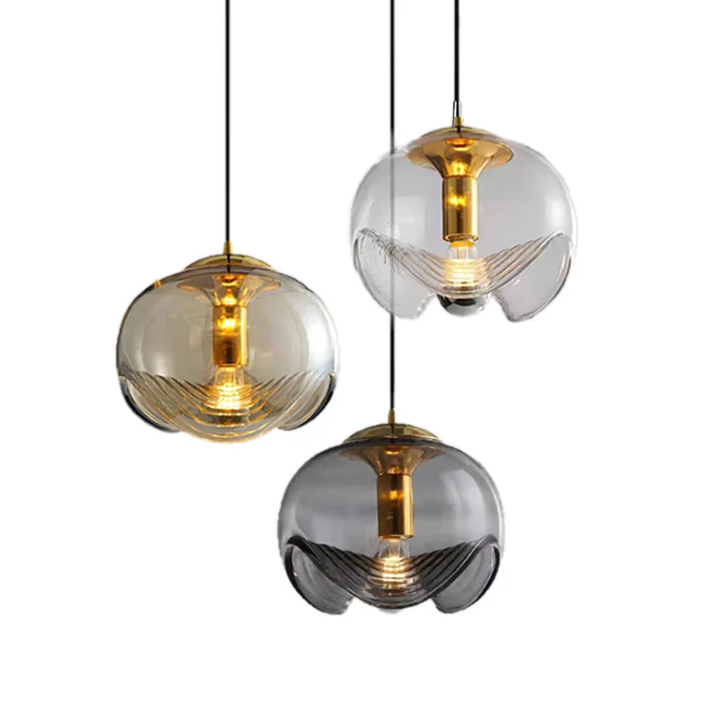 

Современный подвесной светильник, роскошная средневековая скандинавская стеклянная люстра, прикроватная тумбочка для ресторана, бара, подвесной светильник, крыльцо, прихожая, потолочный светильник