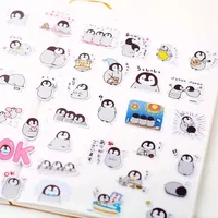 40pcs/pack Cute Handbook Self-made Penguin Stickers Line Cute Korean Decoration Cartoon Diary Material / Waterproof Stickers 2