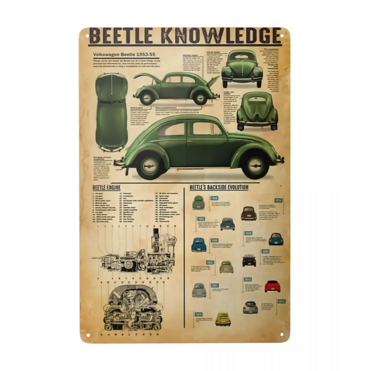 علامة معدنية معرفة خنفساء مخصصة ، لوحة زخرفية حديثة من القصدير ، نادي ، مقهى ، مطعم ، كهف رجل ، بار ، ديكور جدار فني