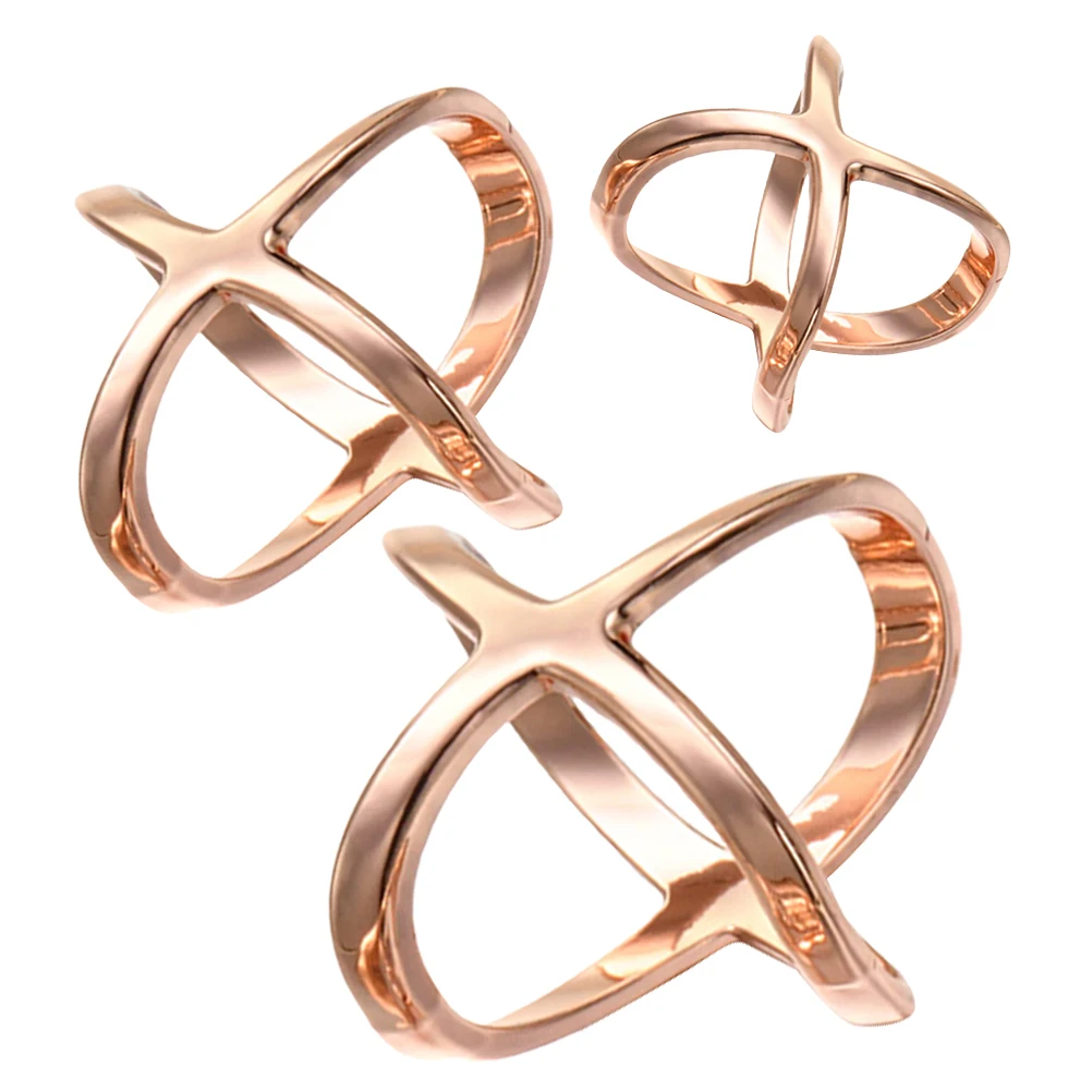 

3pcs Scarf Clothes Buckle Rose Gold Clip for Wedding Cardigan Clothing Ring Decor Tie Decor Durable Alloy
