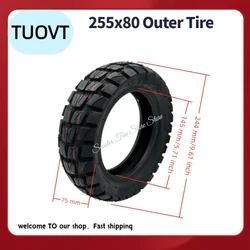 TUOVT 255x80 Widened Pneumatic Tire Inflatable Tyre for VSETT 10+ ZERO 10X Kaabo Mantis Inokim OX Electric Scooter 10 Inch