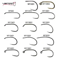 Vampfly 50 unids/pack púas y sin púas pesca mosca atado gancho ninfas Pupa huevo mosca seca mosca húmeda gancho 60 °   Gancho de ninfa con plantilla angular
