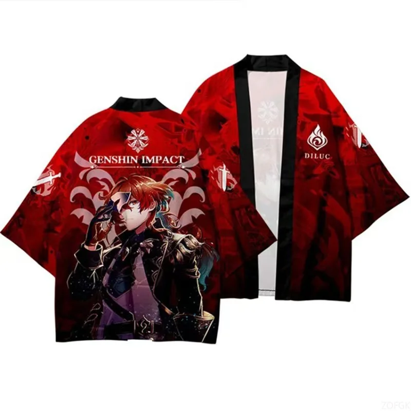 New 3D Printed Kimono Cape Cardigan Anime Chuyin Style and Wind Feather Woven Three Quarter Sleeve Hatsune Miku image 6