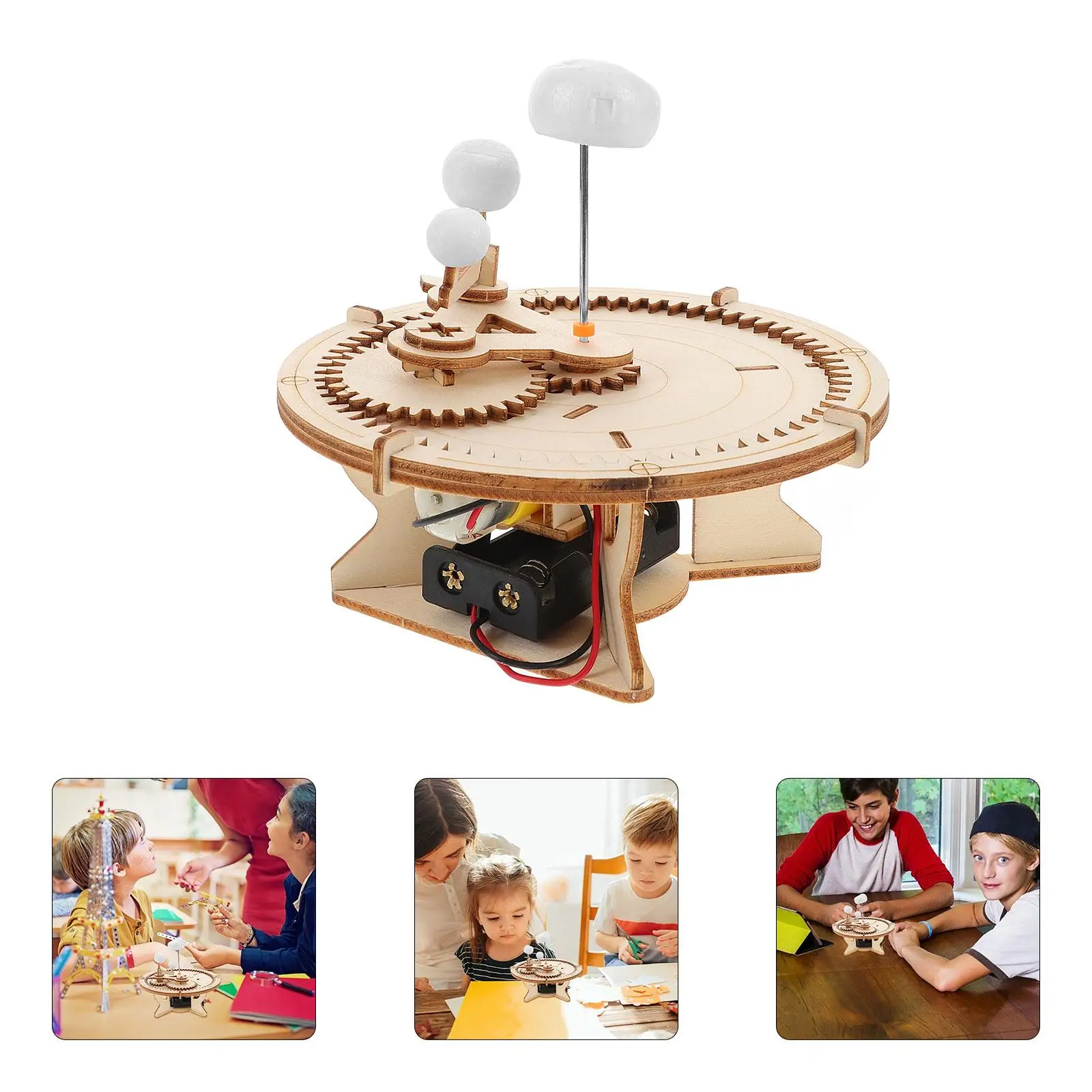 Proyectos de montaje DIY, bloques de construcción de ciencia, Kits de rompecabezas de madera, modelos de planetas, juguete educativo, sistema Solar, decoración espacial