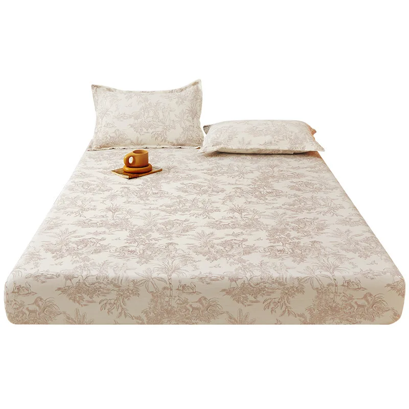 Washed cotton, spring and summer mattress, bedspread, dust cover, fully enclosed protective cover