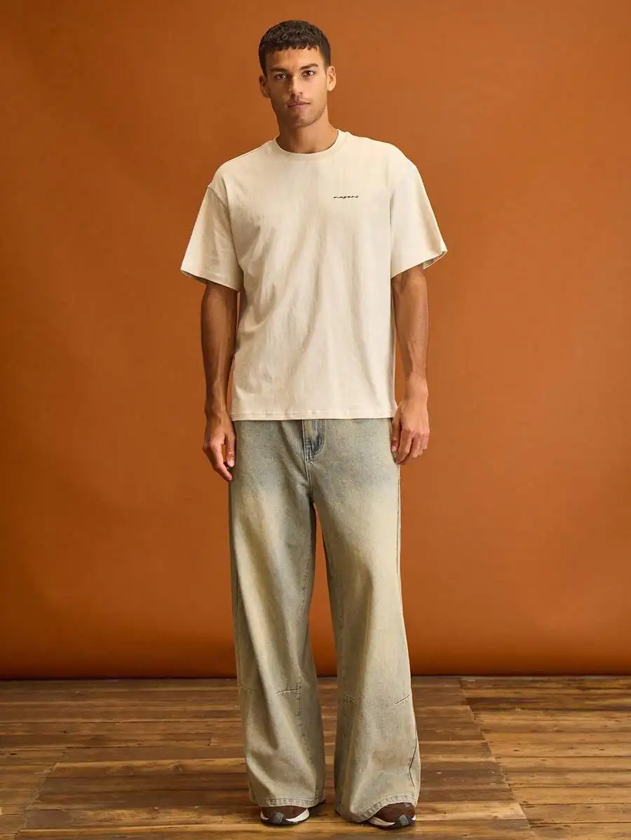 

Men Oversized Short Sleeve Crew Neck Graphic T-Shirt Casual Spring Summer