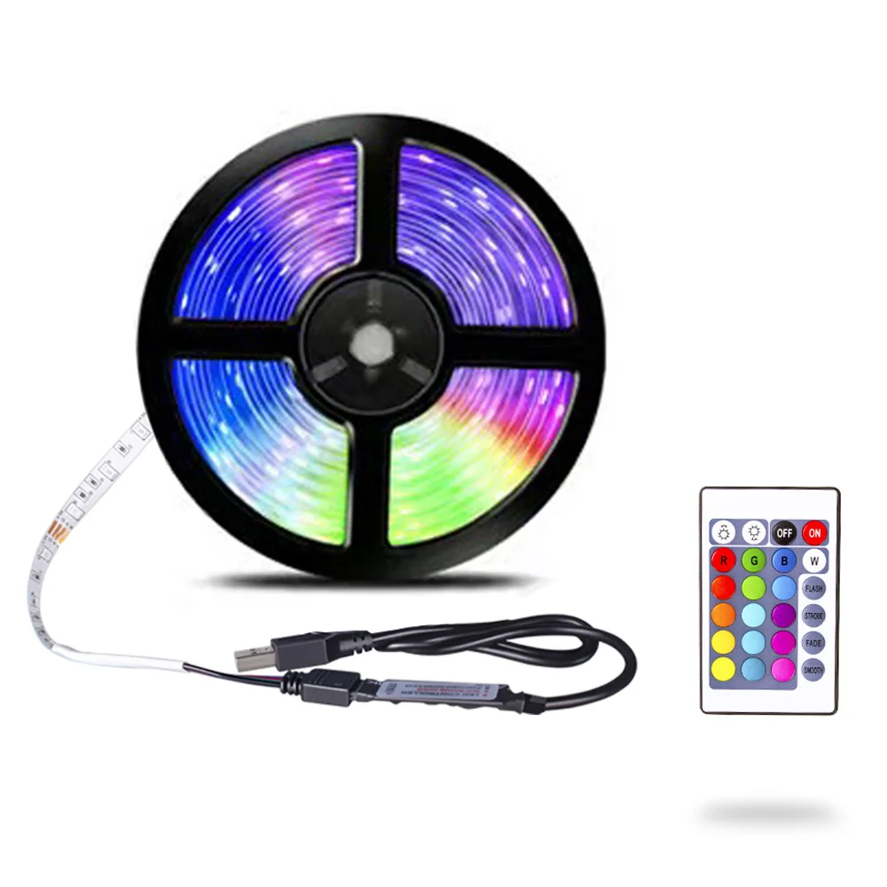 

RGB USB LED Strip DC5V SMD2835 LED flexible waterproof light Leds Lighting For Bedroom Room TV Backlight Decor Christmas Lamp