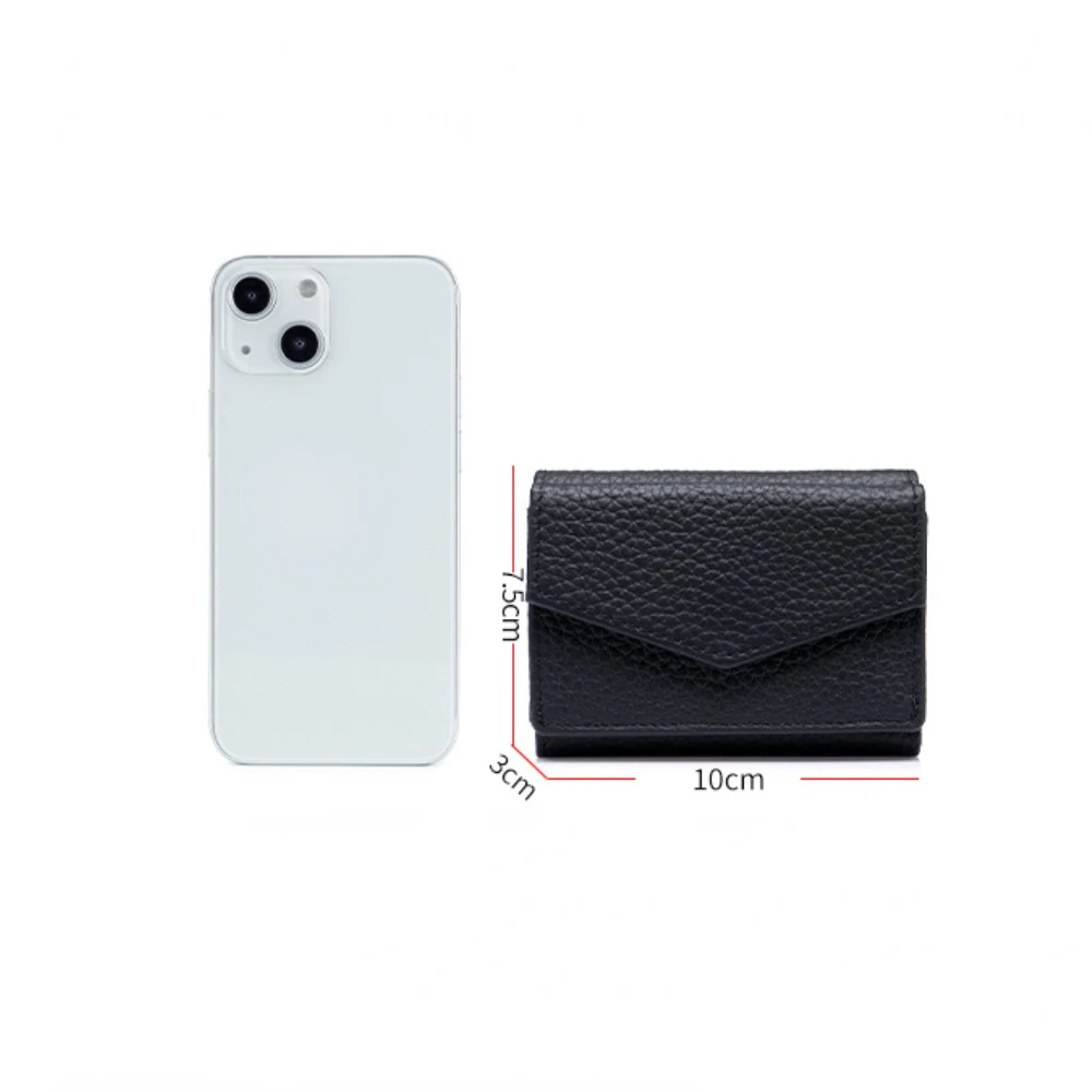 Women's Genuine Leather Short Wallet Mini Coin Wallet Multi Card Slot Card Bag