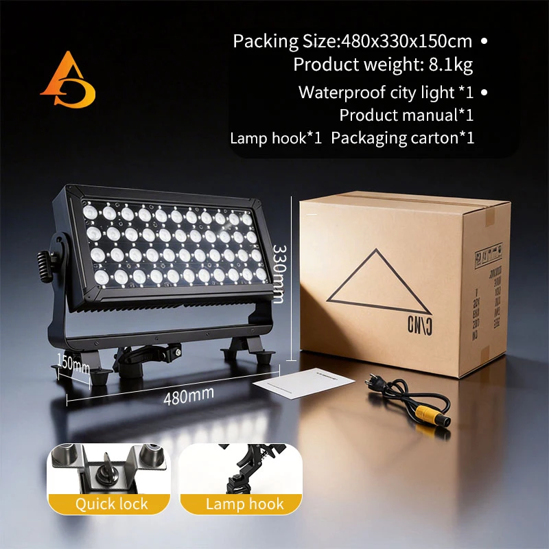 DMX512 44x10W Light RGBW Outdoor IP65 Wash Lights Pixel Control Brightness Lighting For DJ Disco Wedding