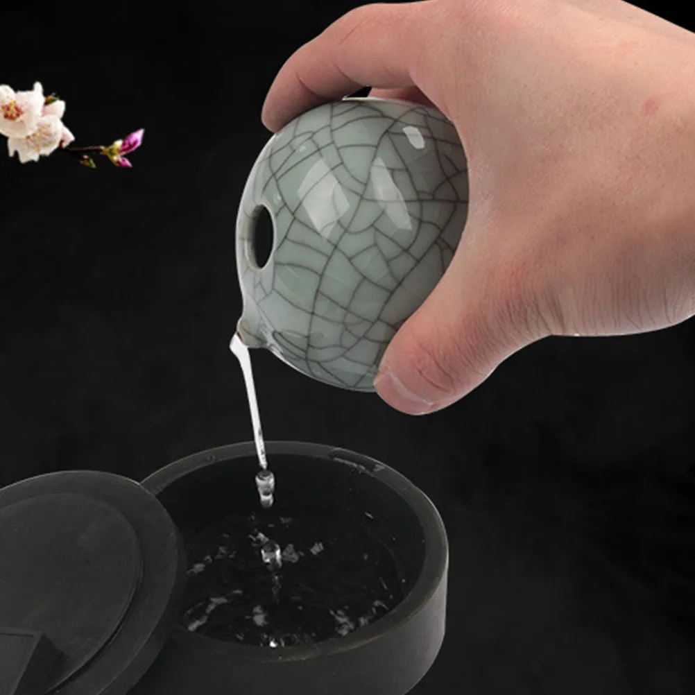 

Calligraphy Water Dropper Ceramic Ink Droplet Durable Solid Color Desktop Ink Container Chinese Painting Supply Calligraphy