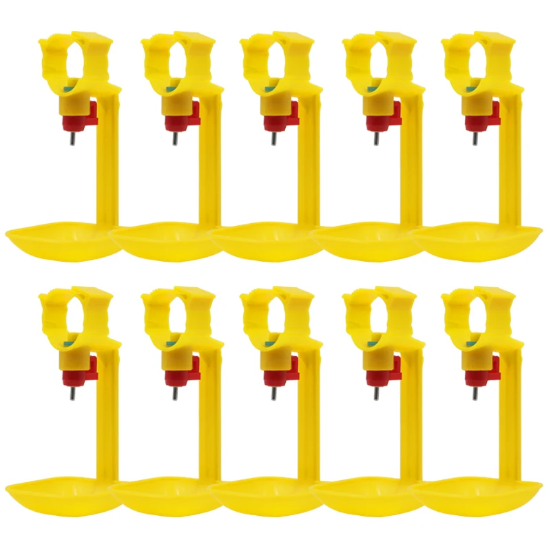 20 Pcs Chicken Water Drinking Cups, 25Mm Round Tube Automatic Water Dispenser, Quail Nipple Water Drinkers for Poultry