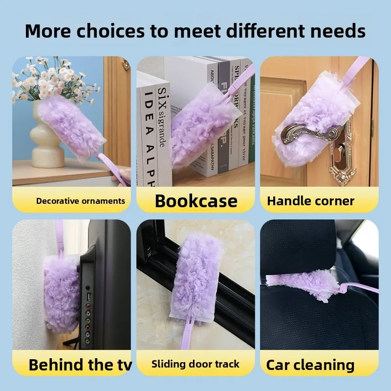 Electrostatic Microfiber Duster Double Sided Dust Cleaning Brush Pet Hair Remover Furniture Cleaner Home Office Car Tool - view 5